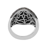 Black Rhodium 925 Silver Black Diamond Designer Band Ring