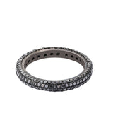 925 Sterling Silver Diamond Black Rhodium Band Ring