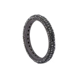 925 Sterling Silver Diamond Black Rhodium Band Ring