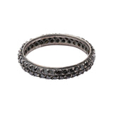 Black Diamond Band 925 Sterling Silver Ring