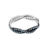 Designer Blue Diamond 925 Sterling Silver Ring