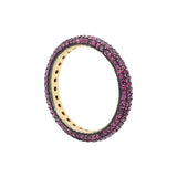 Natural Ruby Gemstone 925 Sterling Silver Healing Band Ring