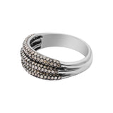 Designer 925 Sterling Silver Diamond Band Ring