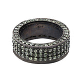 Natural Green Sapphire Gemstone 925 Sterling Silver Band ring