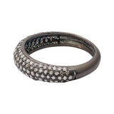 925 Silver Black Rhodium Diamond Band Ring