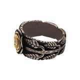 Natural Flower Leaf Shaped Diamond Ring 925 Sterling Silver Ring