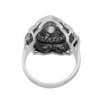 Designer Polki Diamond 925 Sterling Silver Pear Shaped Ring