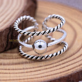 Unique 925 Sterling Silver Adjustable Ring