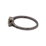 Natural Lemon Topaz Gemstone 925 Sterling Silver Black Rhodium Plated Ring