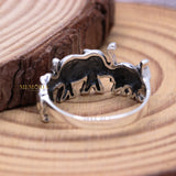 925 Sterling Silver Elephant Ring