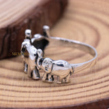 925 Sterling Silver Elephant Ring