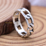 Designer 925 Sterling Chain Ring
