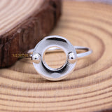 925 Sterling Silver Round Shape Ring