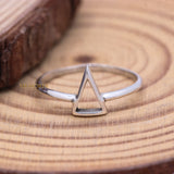 Open Triangle 925 Sterling Silver Ring