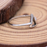 Open Triangle 925 Sterling Silver Ring
