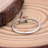 Open Triangle 925 Sterling Silver Ring