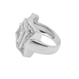 Square Shaped Designer Cubic Zircon 925 Sterling Silver Ring