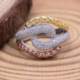 Cubic Zirconia Stone 925 Silver Ring