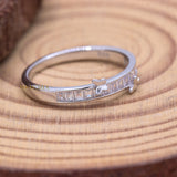 Cubic Zircon 925 Sterling Silver Band Butterfly Ring