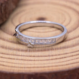 Cubic Zircon 925 Sterling Silver Band Butterfly Ring