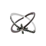 Natural Green Diamond 925 Sterling Silver Ring