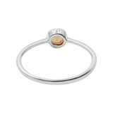 925 Sterling Silver Natural Round Cut Citrine Silver Spiritural Healing Ring