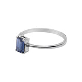 Natural Blue Sapphire Gemstone 925 Sterling Silver Ring