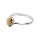 Natural Oval Shaped Opal Gemstone 925 Sterling Silver Ring