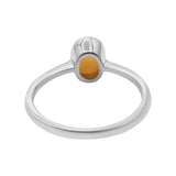 Natural Oval Shaped Opal Gemstone 925 Sterling Silver Ring
