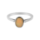 Natural Opal Gemstone 925 Sterling Silver Healing Ring