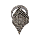 Diamond Double 925 Sterling Silver Black Rhodium Ring