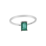 Natural Emerald Gemstone 925 Sterling Silver Ring