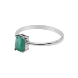 Natural Emerald Gemstone 925 Sterling Silver Ring