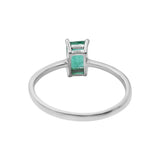Natural Emerald Gemstone 925 Sterling Silver Ring