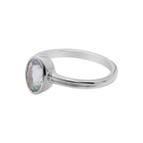 Natural White Topaz Gemstone 925 Sterling Silver Ring