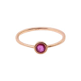 925 Sterling Silver Natural Ruby Gemstone Rose Gold Plated Ring
