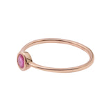 925 Sterling Silver Natural Ruby Gemstone Rose Gold Plated Ring
