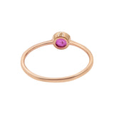 925 Sterling Silver Natural Ruby Gemstone Rose Gold Plated Ring