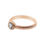 925 Sterling Silver Natural Apatite Gemstone Rose Gold Plated Texture Ring