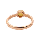 Natural Opal Gemstone Rose Gold Plated 925 Sterling Silver Hammered Ring