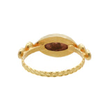 14k Gold Enamel EYE Shaped Beautiful Ring For Womens
