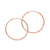 Thick 925 Sterling Silver Rose Gold Plated Big Hoop Earring
