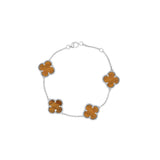 925 Sterling Silver Gold Plated Tiger Eye Gemstone Bracelet