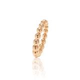 14K Gold Plated Fashionable Beaded Band Ring