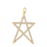 18k Gold Star Charms Pendant