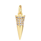 18k Gold Plated Gun Bullet Charm Pendant