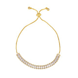 18k Gold Plated White CZ Cubic Zirconia Tennis Bracelet