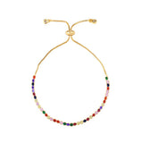 18k Gold Plated Colorful Round CZ Cubic Zirconia Bracelet