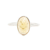 925 Sterling Silver Natural Citrine Oval Cut Gemstone Unisex Dailywear Ring