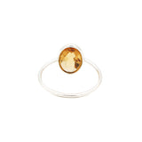 925 Sterling Silver Natural Citrine Oval Cut Gemstone Unisex Dailywear Ring